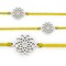 Lotus Charm Rakhi Bracelet Indian Rakhi Bracelet Desi Favors Rakhi for Raksha Bandhan Handcrafted Rakhi for Brother Bhaiya Bhabhi Bracelet with Ties
